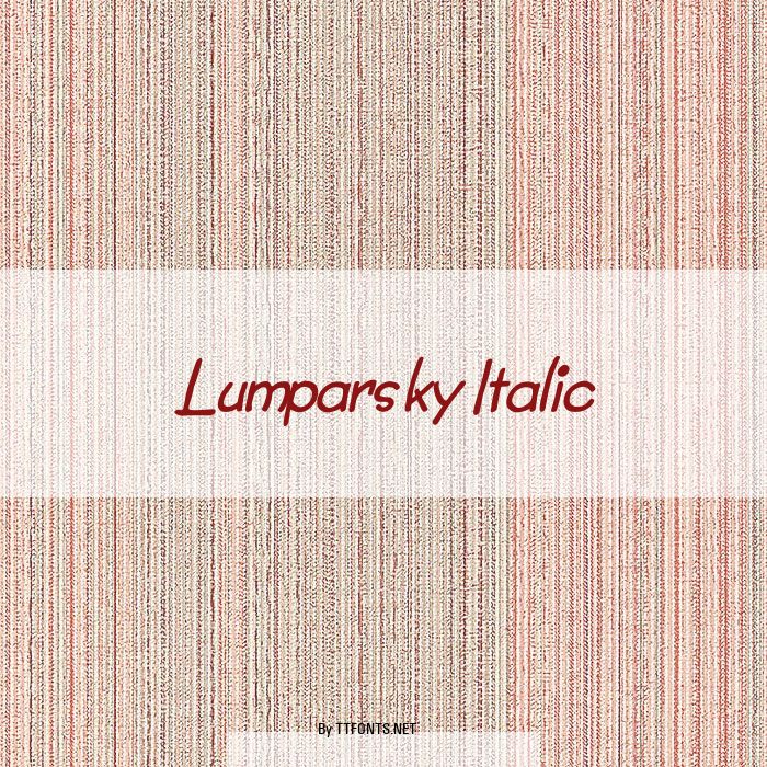 Lumparsky Italic example